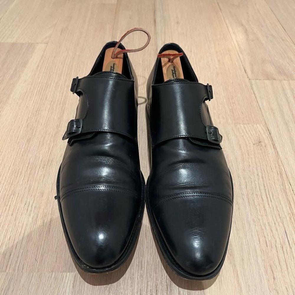 Suitsupply Black Double Monk Size 10